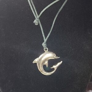 Large Dolphin Pendant Necklace